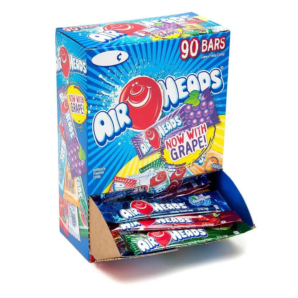AirHeads Taffy Candy Bars: 90-Piece Box 1 AirHeads Taffy Candy Bars: 90-Piece Box
