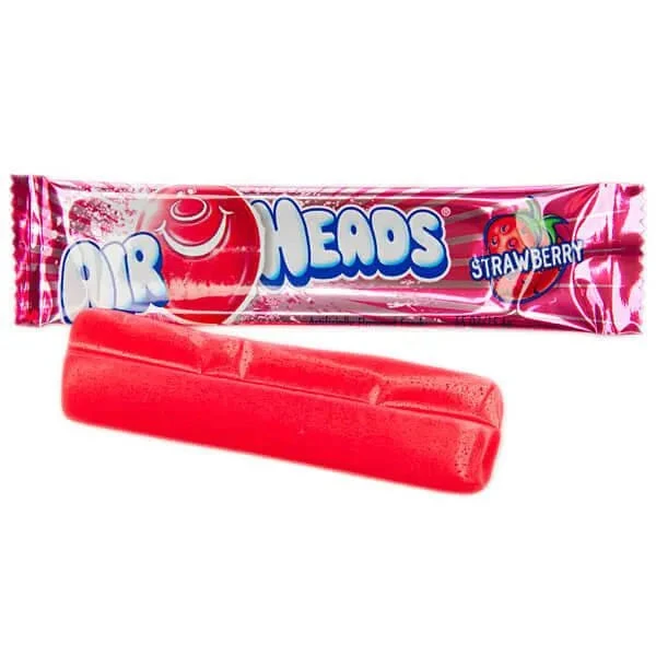 AirHeads Taffy Candy Bars - Strawberry: 36-Piece Box 1 AirHeads Taffy Candy Bars - Strawberry: 36-Piece Box