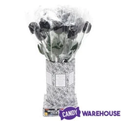 Albert's Foiled Milk Chocolate Roses - Black: 20-Piece Bouquet -Sweet Candy Shop albert s foiled milk chocolate roses black 20 piece bouquet candy warehouse 4