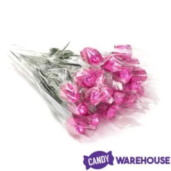 Albert's Foiled Milk Chocolate Roses - Hot Pink: 20-Piece Bouquet 6 Albert's Foiled Milk Chocolate Roses - Hot Pink: 20-Piece Bouquet -Sweet Candy Shop albert s foiled milk chocolate roses hot pink 20 piece bouquet candy warehouse 3