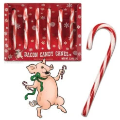 Archie McPhee Bacon Candy Canes: 6-Piece Box 5 Archie McPhee Bacon Candy Canes: 6-Piece Box -Sweet Candy Shop archie mcphee bacon candy canes 6 piece box candy warehouse 3