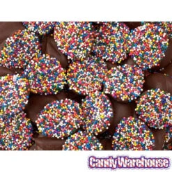 Asher's Deluxe Milk Chocolate Drops With Rainbow Nonpareils: 8LB Box -Sweet Candy Shop asher s deluxe milk chocolate drops with rainbow nonpareils 8lb box candy warehouse 3