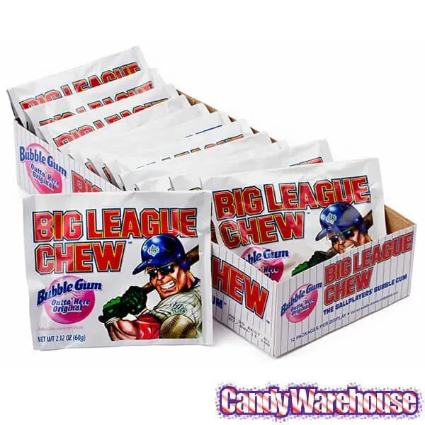 Big League Chew Bubble Gum Packs - Original: 12-Piece Box 4 Big League Chew Bubble Gum Packs - Original: 12-Piece Box - Image 4