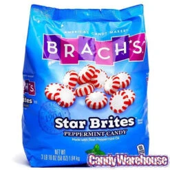 Brach's Peppermint Star Brites Mints Candy: 300-Piece Bag 6 Brach's Peppermint Star Brites Mints Candy: 300-Piece Bag -Sweet Candy Shop brach s peppermint star brites mints candy 300 piece bag candy warehouse 3