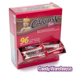 Carlos V Mini Milk Chocolate Bars: 96-Piece Box -Sweet Candy Shop carlos v mini milk chocolate bars 96 piece box candy warehouse 4