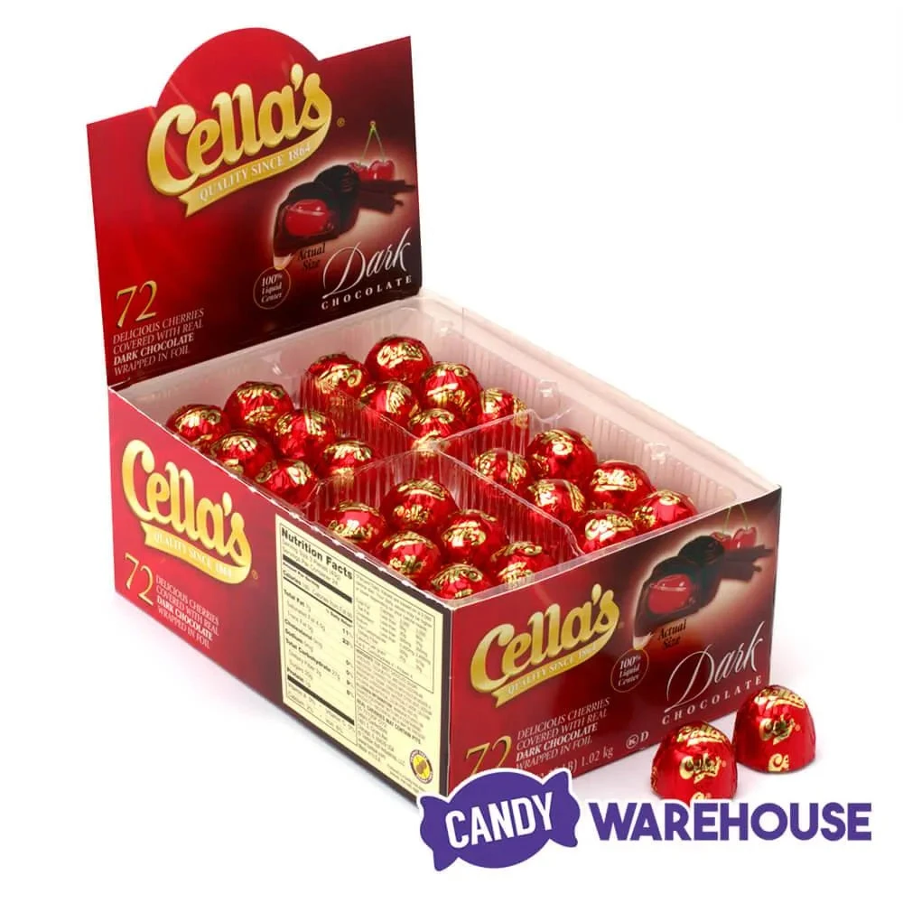 Cella's Chocolate Covered Cherries - Dark: 72-Piece Box 2 Cella's Chocolate Covered Cherries - Dark: 72-Piece Box - Image 2