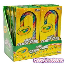 Crayola Giant Candy Canes: 12-Piece Box -Sweet Candy Shop crayola giant candy canes 12 piece box candy warehouse 3