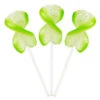 CurlyCutes Petite Crystal Ribbon Pops - Green Lime: 20-Piece Jar