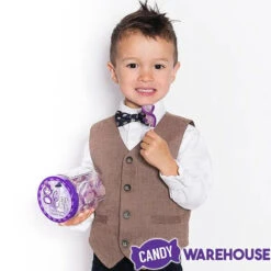 CurlyCutes Petite Crystal Ribbon Pops - Purple Grape: 20-Piece Jar -Sweet Candy Shop curlycutes petite crystal ribbon pops purple grape 20 piece jar candy warehouse 3