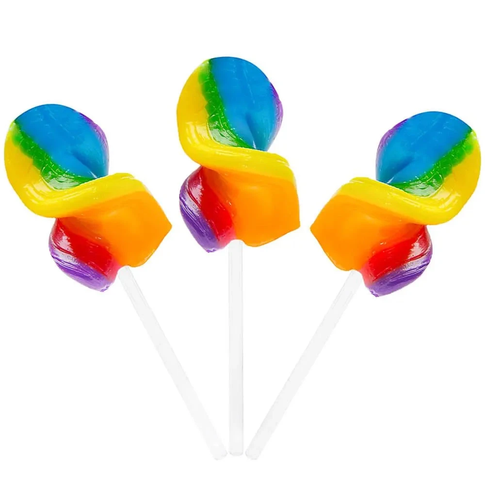 CurlyCutes Petite Crystal Ribbon Pops - Rainbow Cherry: 20-Piece Jar 1 CurlyCutes Petite Crystal Ribbon Pops - Rainbow Cherry: 20-Piece Jar