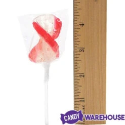 CurlyCutes Petite Crystal Ribbon Pops - Red Cherry: 20-Piece Jar -Sweet Candy Shop curlycutes petite crystal ribbon pops red cherry 20 piece jar candy warehouse 3