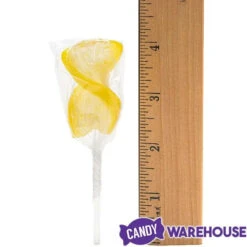 CurlyCutes Petite Crystal Ribbon Pops - Yellow Banana: 20-Piece Jar -Sweet Candy Shop curlycutes petite crystal ribbon pops yellow banana 20 piece jar candy warehouse 3