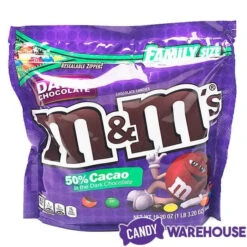 Dark Chocolate M&M's Candy: 19.2-Ounce Bag -Sweet Candy Shop dark chocolate mandm s candy 19 2 ounce bag candy warehouse 3