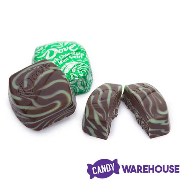 Dove Mint And Dark Chocolate Swirl Squares: 28-Piece Bag 3 Dove Mint And Dark Chocolate Swirl Squares: 28-Piece Bag - Image 3