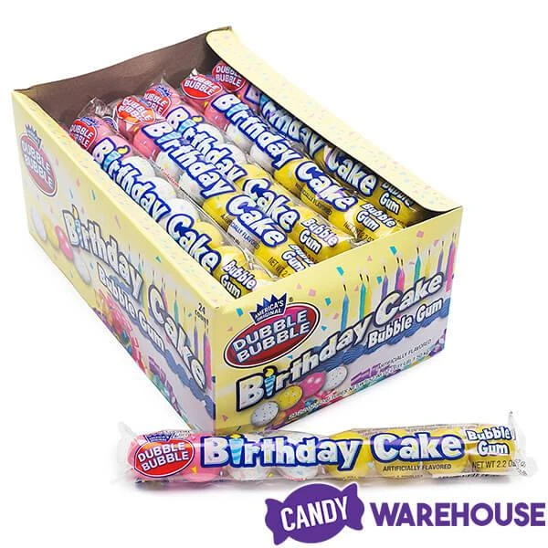 Dubble Bubble Birthday Cake Bubblegum 8-Ball Tube Packs: 24-Piece Box 4 Dubble Bubble Birthday Cake Bubblegum 8-Ball Tube Packs: 24-Piece Box - Image 4