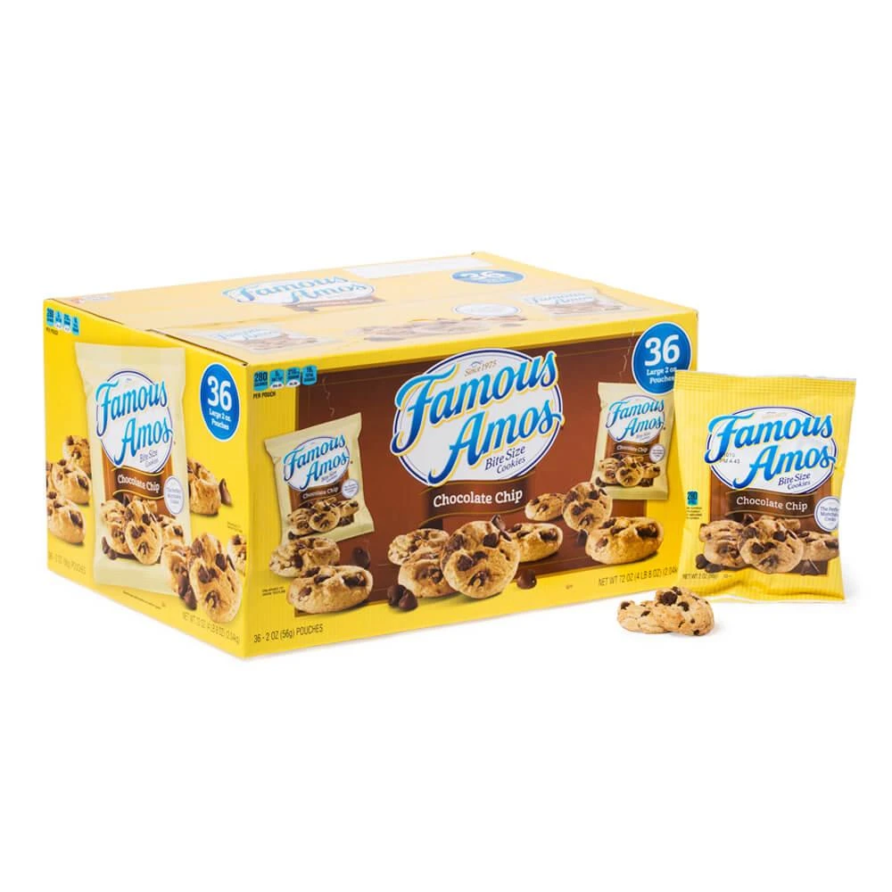 Famous Amos Bite Size Cookie Bags - 36-Piece Box 1 Famous Amos Bite Size Cookie Bags - 36-Piece Box