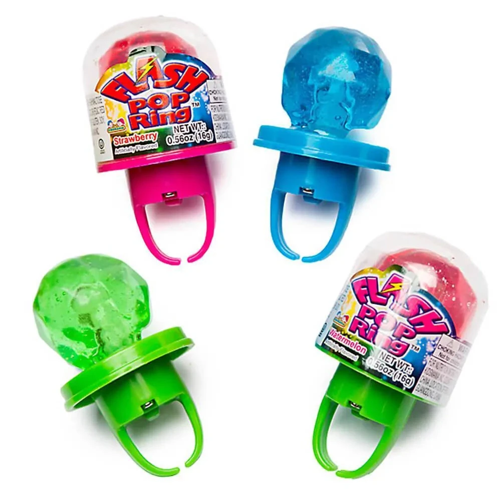 Flash Pop Candy Rings: 24-Piece Box 1 Flash Pop Candy Rings: 24-Piece Box