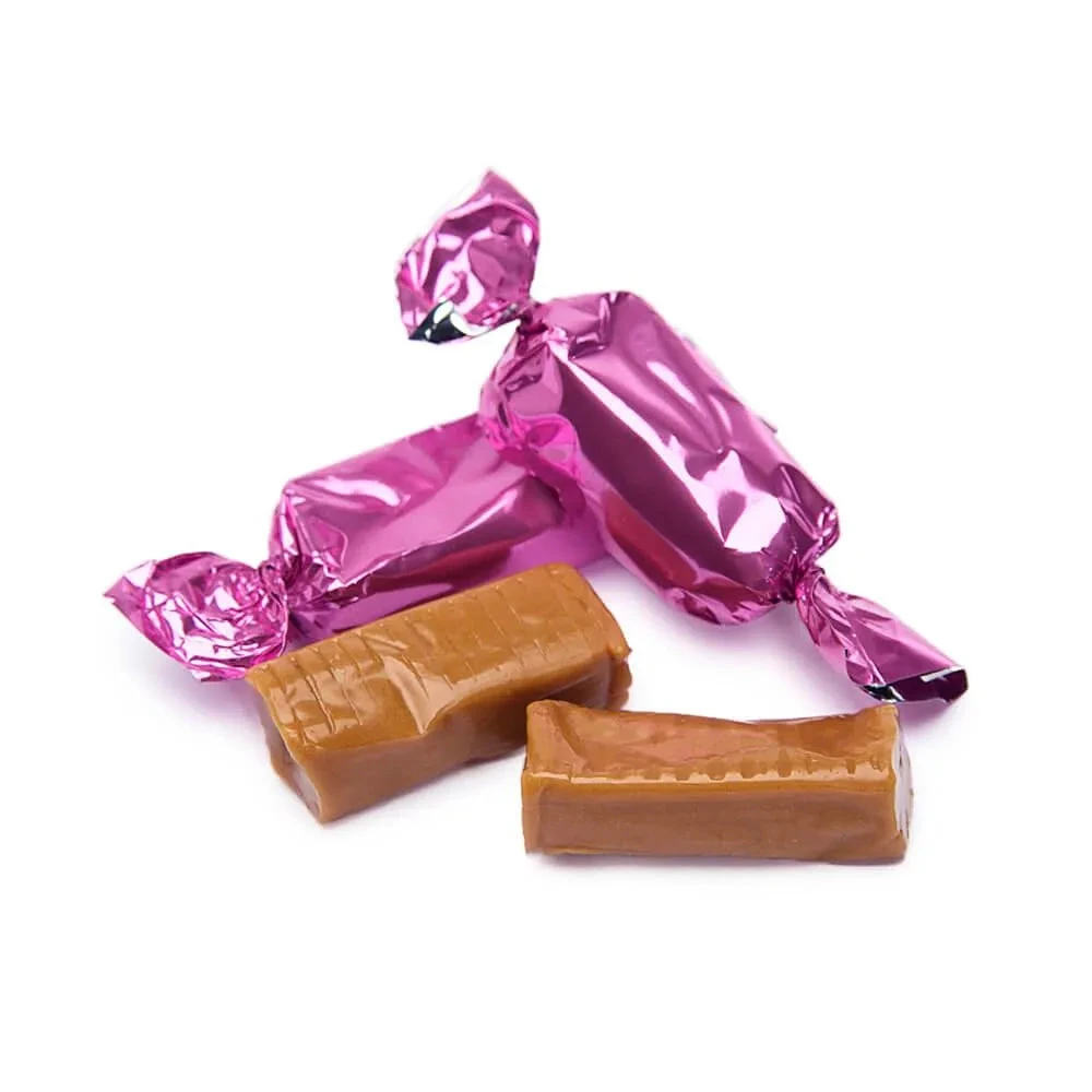 Foiled Caramel Candy - Hot Pink: 180-Piece Bag 1 Foiled Caramel Candy - Hot Pink: 180-Piece Bag