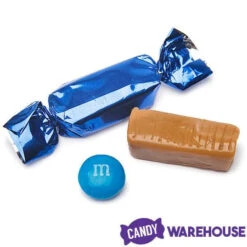 Foiled Caramel Candy - Navy Blue: 180-Piece Bag -Sweet Candy Shop foiled caramel candy navy blue 180 piece bag candy warehouse 3