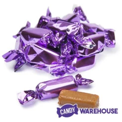 Foiled Caramel Candy - Purple: 180-Piece Bag -Sweet Candy Shop foiled caramel candy purple 180 piece bag candy warehouse 5