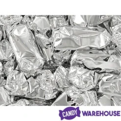 Foiled Caramel Candy - Silver: 180-Piece Bag -Sweet Candy Shop foiled caramel candy silver 180 piece bag candy warehouse 5
