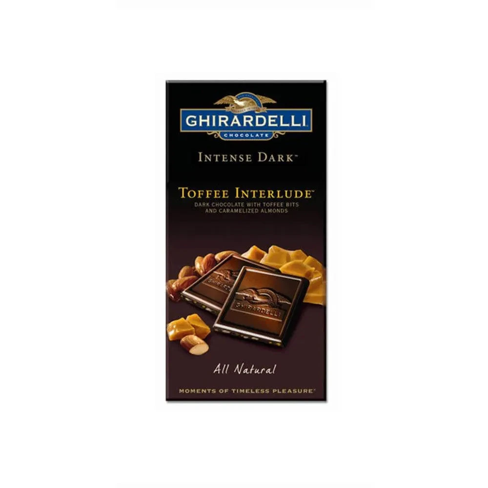 Ghirardelli Intense Dark Chocolate 3.5-Ounce Bars - Toffee Interlude: 12-Piece Caddy 1 Ghirardelli Intense Dark Chocolate 3.5-Ounce Bars - Toffee Interlude: 12-Piece Caddy