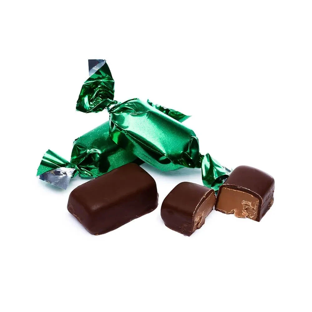 Green Wrapped Mint Dark Chocolate Meltaways: 1LB Bag 1 Green Wrapped Mint Dark Chocolate Meltaways: 1LB Bag