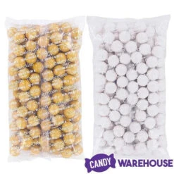 Gumballs Color Combo - Gold And White: 4LB Box -Sweet Candy Shop gumballs color combo gold and white 4lb box candy warehouse 4