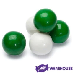 Gumballs Color Combo - Green And White: 4LB Box -Sweet Candy Shop gumballs color combo green and white 4lb box candy warehouse 3