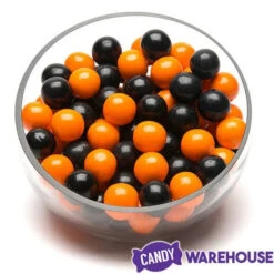 Gumballs Color Combo - Orange And Black: 4LB Box -Sweet Candy Shop gumballs color combo orange and black 4lb box candy warehouse 3