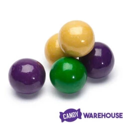 Gumballs Color Combo - Purple, Green And Gold: 6LB Box -Sweet Candy Shop gumballs color combo purple green and gold 6lb box candy warehouse 3