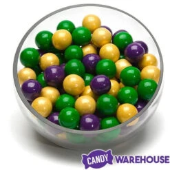 Gumballs Color Combo - Purple, Green And Gold: 6LB Box -Sweet Candy Shop gumballs color combo purple green and gold 6lb box candy warehouse 4