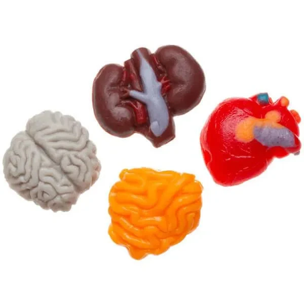 Gummy Internal Organs Candy: 38-Piece Bag 1 Gummy Internal Organs Candy: 38-Piece Bag