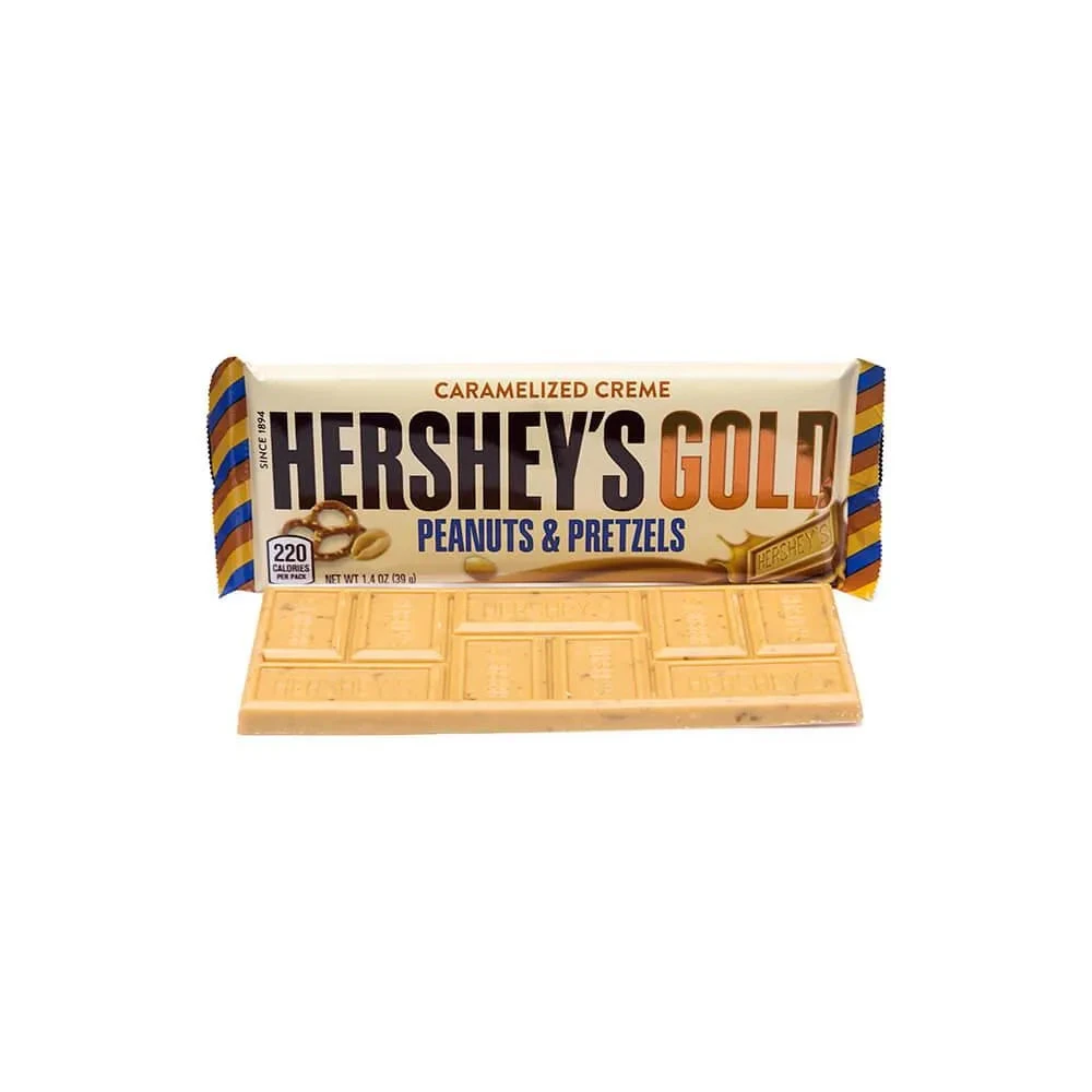 Hershey's Gold With Peanuts And Pretzels Candy Bars: 24-Piece Box 1 Hershey's Gold With Peanuts And Pretzels Candy Bars: 24-Piece Box