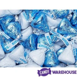 Hershey's Kisses Color Combo - Light Blue And White: 800-Piece Box -Sweet Candy Shop hershey s kisses color combo light blue and white 800 piece box candy warehouse 4