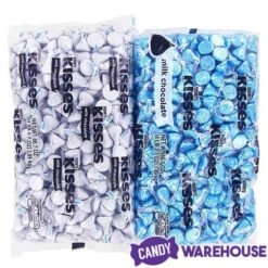 Hershey's Kisses Color Combo - Light Blue And White: 800-Piece Box -Sweet Candy Shop hershey s kisses color combo light blue and white 800 piece box candy warehouse 5