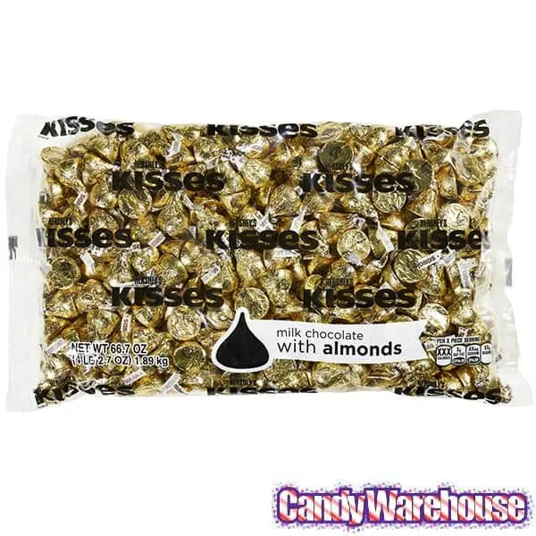 Hershey's Kisses Gold Foiled Milk Chocolate With Almonds Candy: 400-Piece Bag 4 Hershey's Kisses Gold Foiled Milk Chocolate With Almonds Candy: 400-Piece Bag - Image 4