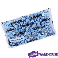 Hershey's Kisses Light Blue Foiled Milk Chocolate Candy: 400-Piece Bag -Sweet Candy Shop hershey s kisses light blue foiled milk chocolate candy 400 piece bag candy warehouse 5 2539db64 2711 45f9 b6b6 3324ec47f852