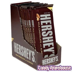 Hershey's Milk Chocolate With Almonds 4.25-Ounce Jumbo Candy Bars: 12-Piece Box -Sweet Candy Shop hershey s milk chocolate with almonds 4 25 ounce jumbo candy bars 12 piece box candy warehouse 3