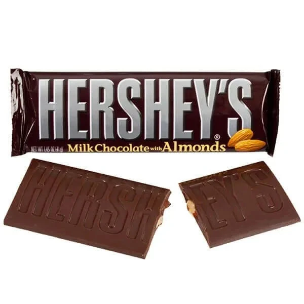 Hershey's Milk Chocolate With Almonds Candy Bars: 36-Piece Box 1 Hershey's Milk Chocolate With Almonds Candy Bars: 36-Piece Box