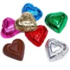 Madelaine Assorted Colors Foiled Milk Chocolate Hearts: 5LB Bag