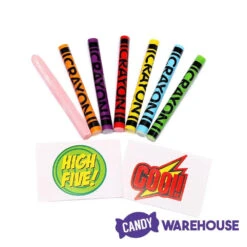 Magic Colors Bubble Gum Crayons Packs: 24-Piece Box -Sweet Candy Shop magic colors bubble gum crayons packs 24 piece box candy warehouse 3