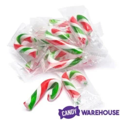 Mini Candy Canes - Red, Green, And White: 45-Piece Jar -Sweet Candy Shop mini candy canes red green and white 45 piece jar candy warehouse 8
