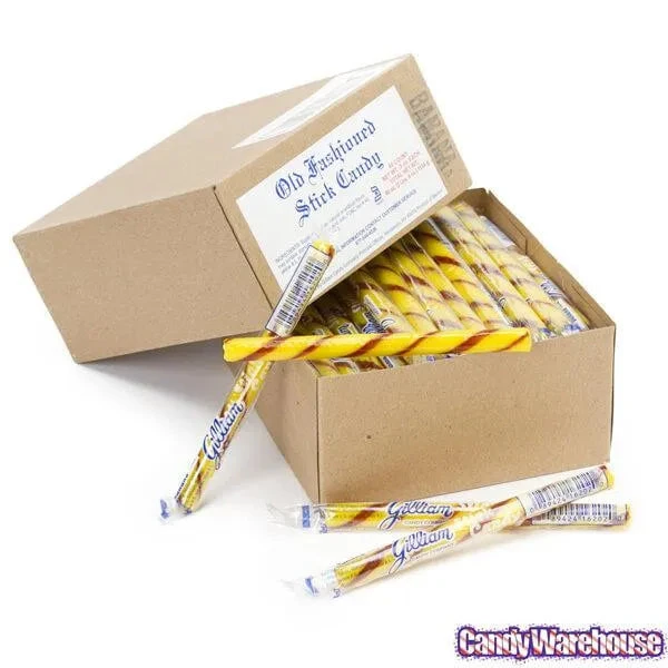 Old Fashioned Hard Candy Sticks - Banana: 80-Piece Box 4 Old Fashioned Hard Candy Sticks - Banana: 80-Piece Box - Image 4