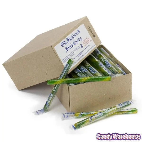 Old Fashioned Hard Candy Sticks - Lemon Lime: 80-Piece Box 4 Old Fashioned Hard Candy Sticks - Lemon Lime: 80-Piece Box - Image 4