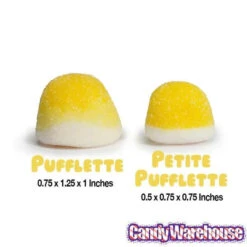 Petite Pufflettes Gummy Bites - Lemon: 16-Ounce Bag -Sweet Candy Shop petite pufflettes gummy bites lemon 16 ounce bag candy warehouse 4