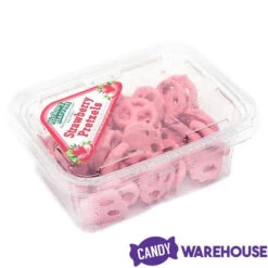 Pink Yogurt Covered Mini Pretzels: 9-Ounce Tub -Sweet Candy Shop pink yogurt covered mini pretzels 9 ounce tub candy warehouse 3