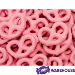 Pink Yogurt Covered Mini Pretzels: 9-Ounce Tub -Sweet Candy Shop pink yogurt covered mini pretzels 9 ounce tub candy warehouse 4