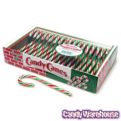 Red - White - Green Peppermint Candy Canes: 18-Piece Box -Sweet Candy Shop red white green peppermint candy canes 18 piece box candy warehouse 4