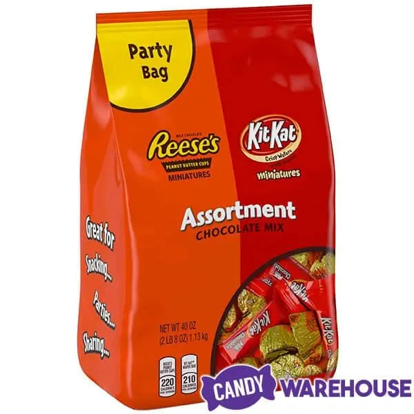 Reese's Peanut Butter Cups And Kit Kat Miniatures Bulk Candy: 2LB Bag 3 Reese's Peanut Butter Cups And Kit Kat Miniatures Bulk Candy: 2LB Bag - Image 3